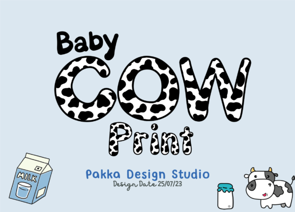 Baby Cow Print: A Playful Display Font for Digital Branding