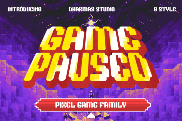 Game Paused: The Retro Display Font for Bold Branding