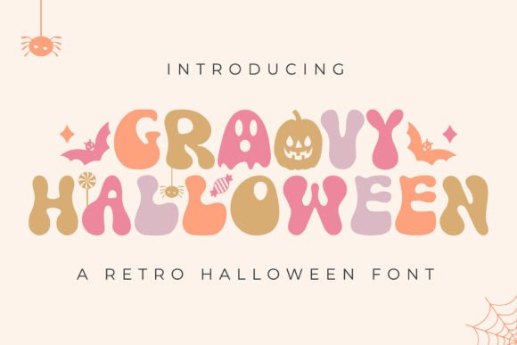 Groovy Halloween: A Retro Display Font for Editorial Design