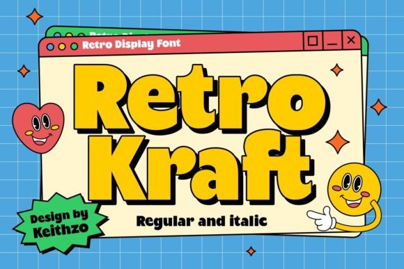 Retro Kraft: A Bold Vintage Typeface for Handmade Creations