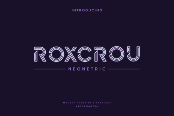 Roxcrou: The Neon Display Font for High-Impact Campaigns