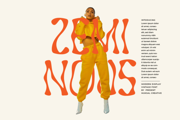 Zeminous Retro Display Font for Crafters and Sellers